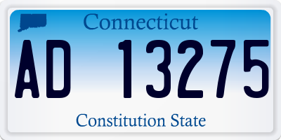 CT license plate AD13275