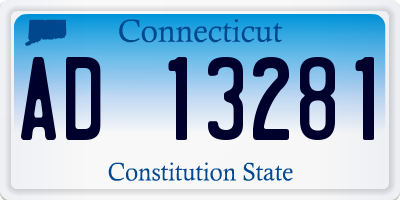 CT license plate AD13281