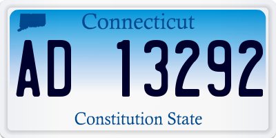 CT license plate AD13292
