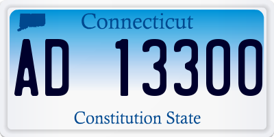 CT license plate AD13300