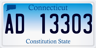 CT license plate AD13303