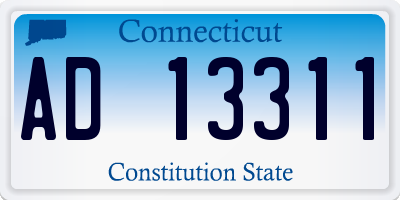 CT license plate AD13311