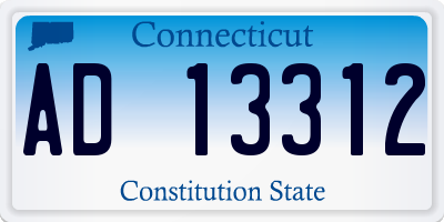 CT license plate AD13312