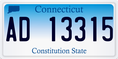 CT license plate AD13315