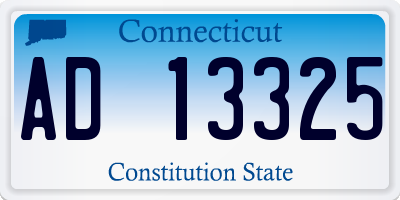 CT license plate AD13325