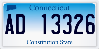 CT license plate AD13326