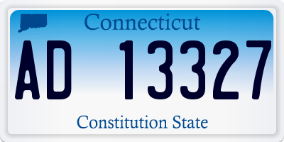 CT license plate AD13327