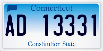 CT license plate AD13331