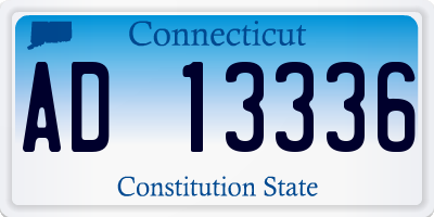 CT license plate AD13336