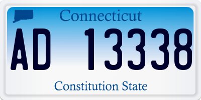 CT license plate AD13338