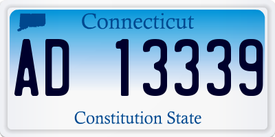 CT license plate AD13339