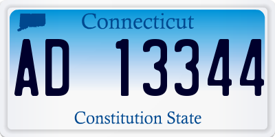 CT license plate AD13344