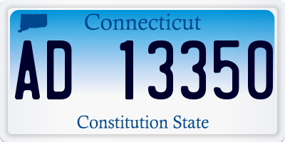 CT license plate AD13350