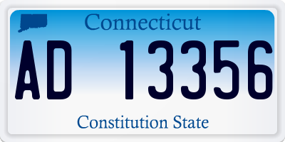 CT license plate AD13356