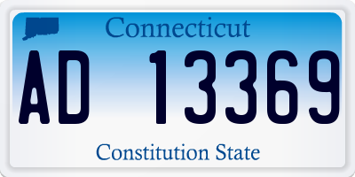 CT license plate AD13369