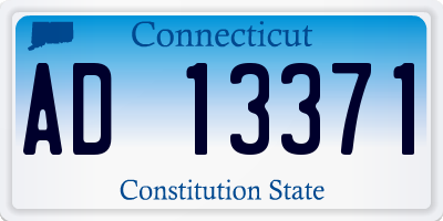 CT license plate AD13371