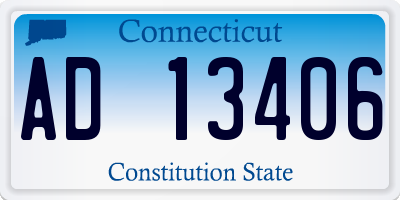 CT license plate AD13406