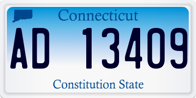 CT license plate AD13409