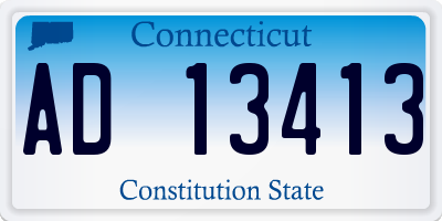 CT license plate AD13413