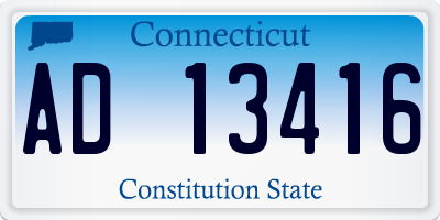 CT license plate AD13416