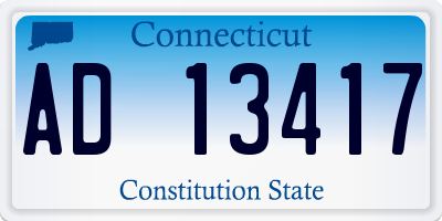 CT license plate AD13417