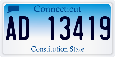 CT license plate AD13419