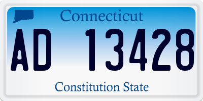 CT license plate AD13428
