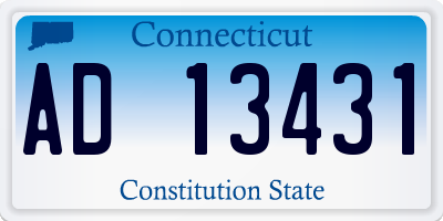 CT license plate AD13431