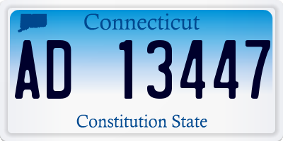 CT license plate AD13447
