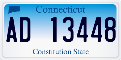 CT license plate AD13448