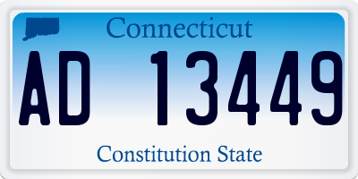CT license plate AD13449