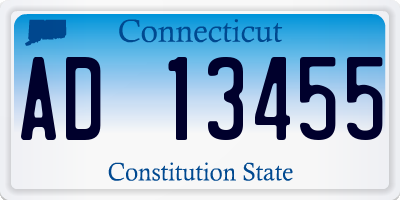 CT license plate AD13455
