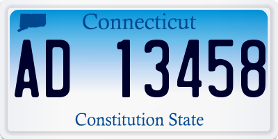 CT license plate AD13458