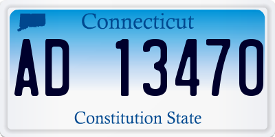 CT license plate AD13470