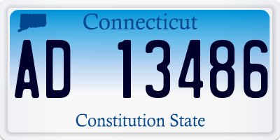 CT license plate AD13486