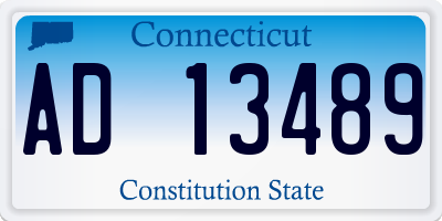 CT license plate AD13489