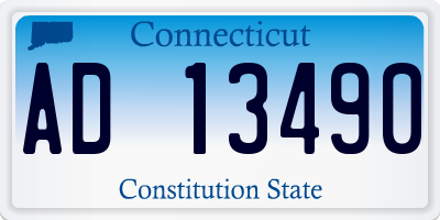 CT license plate AD13490