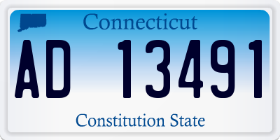 CT license plate AD13491