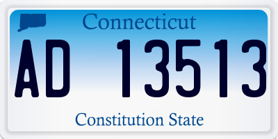 CT license plate AD13513