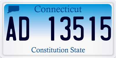 CT license plate AD13515