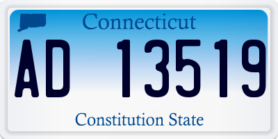 CT license plate AD13519