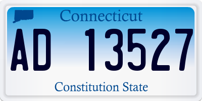 CT license plate AD13527