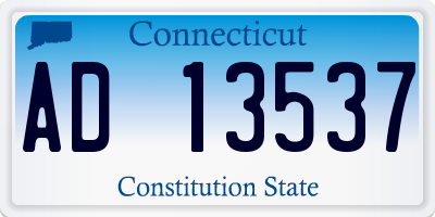 CT license plate AD13537