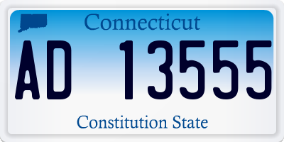 CT license plate AD13555