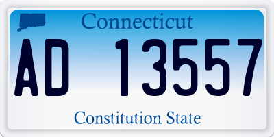 CT license plate AD13557