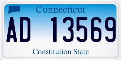 CT license plate AD13569