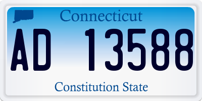 CT license plate AD13588