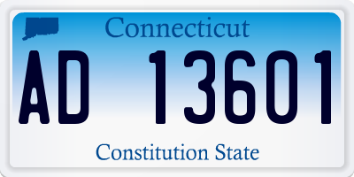 CT license plate AD13601