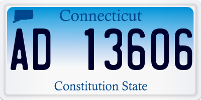 CT license plate AD13606