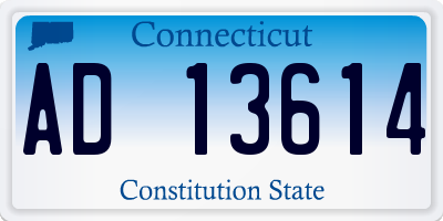 CT license plate AD13614